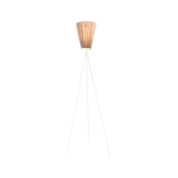 Oslo Wood Floor lamp - Beige, matte white stand - Northern