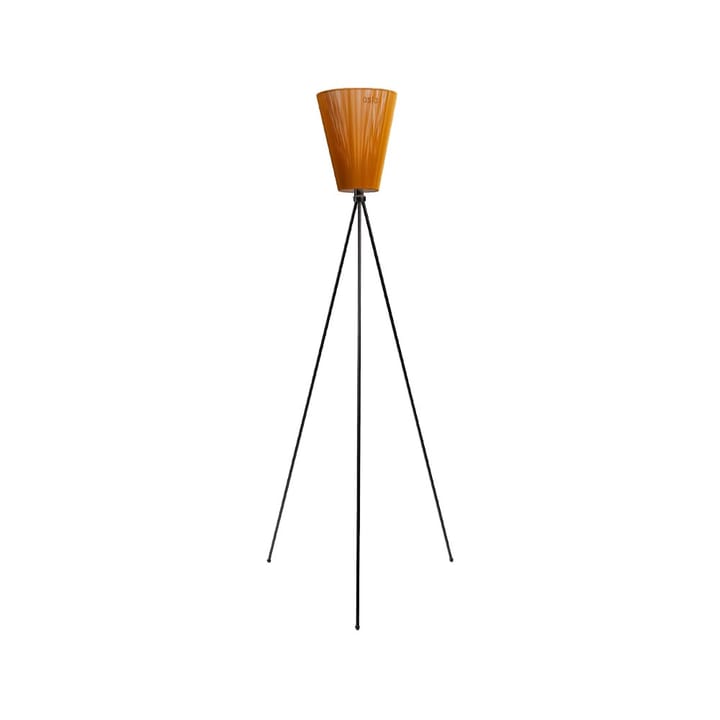 Oslo Wood Floor lamp - Caramel, matte black stand - Northern
