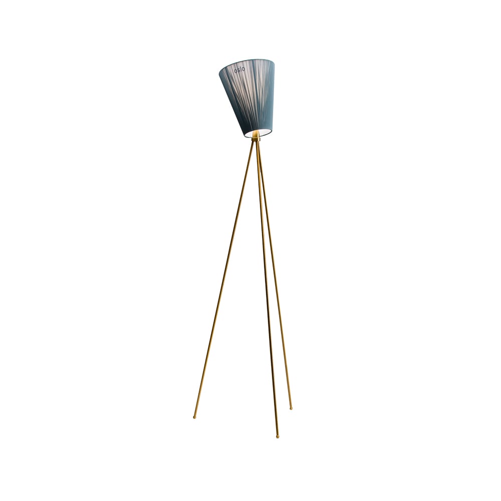 Northern Oslo Wood Floor lamp Green, golden stand | Scandinavian Design | Floor lamps | Green