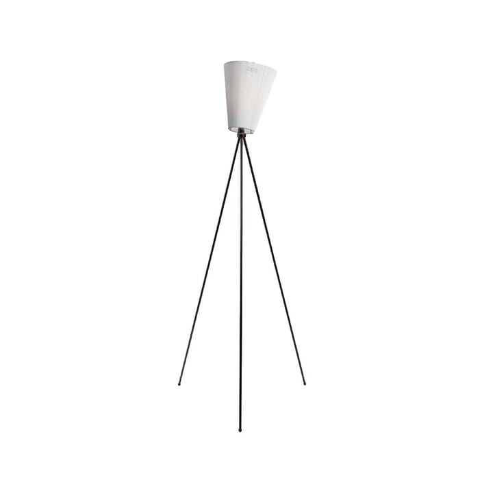 Oslo Wood Floor lamp - White, matte black stand - Northern