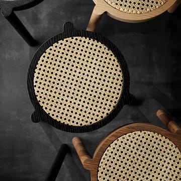 Pal stool with rattan seat - black oak - Northern