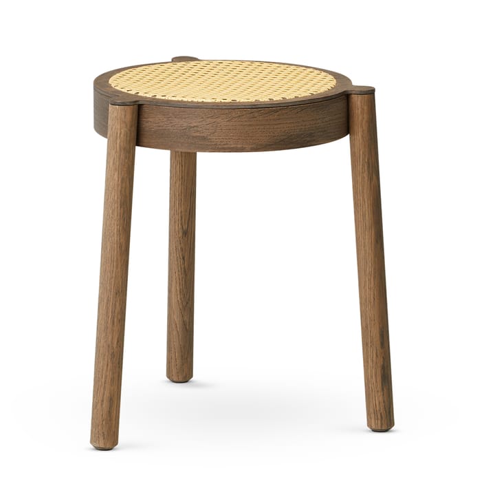 Pal stool with rattan seat - smoked oak - Northern