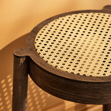 Pal stool with rattan seat - smoked oak - Northern
