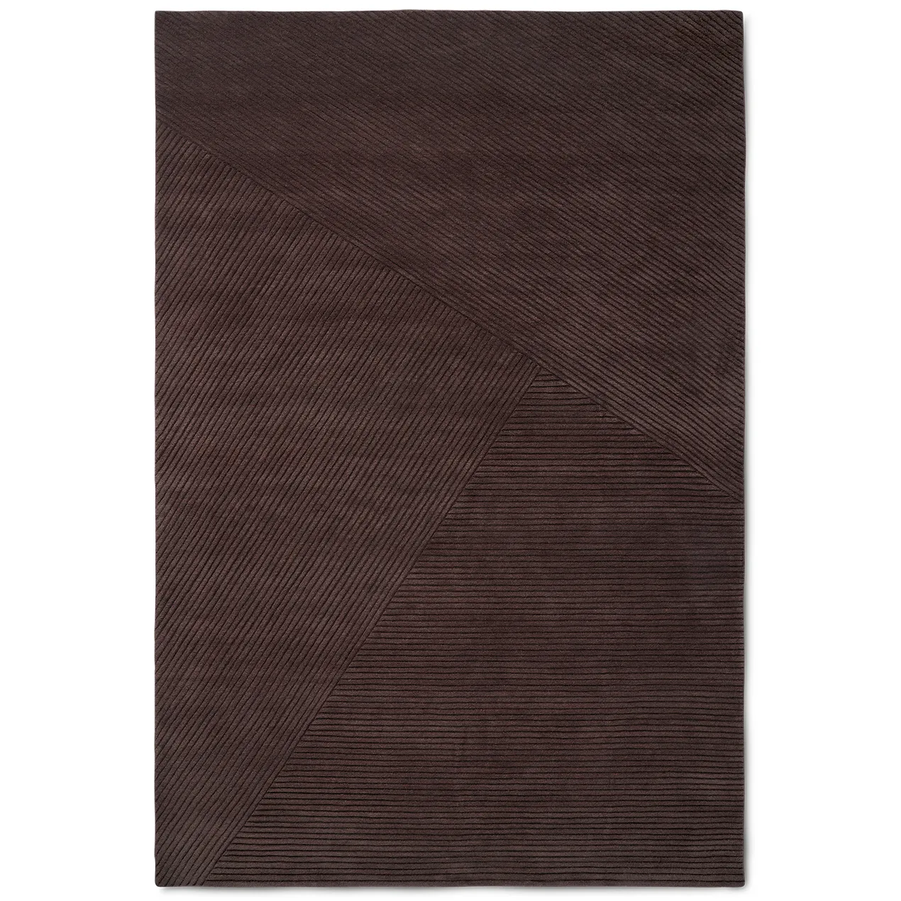 Row rug large 200x300 cm, Dark brown Northern