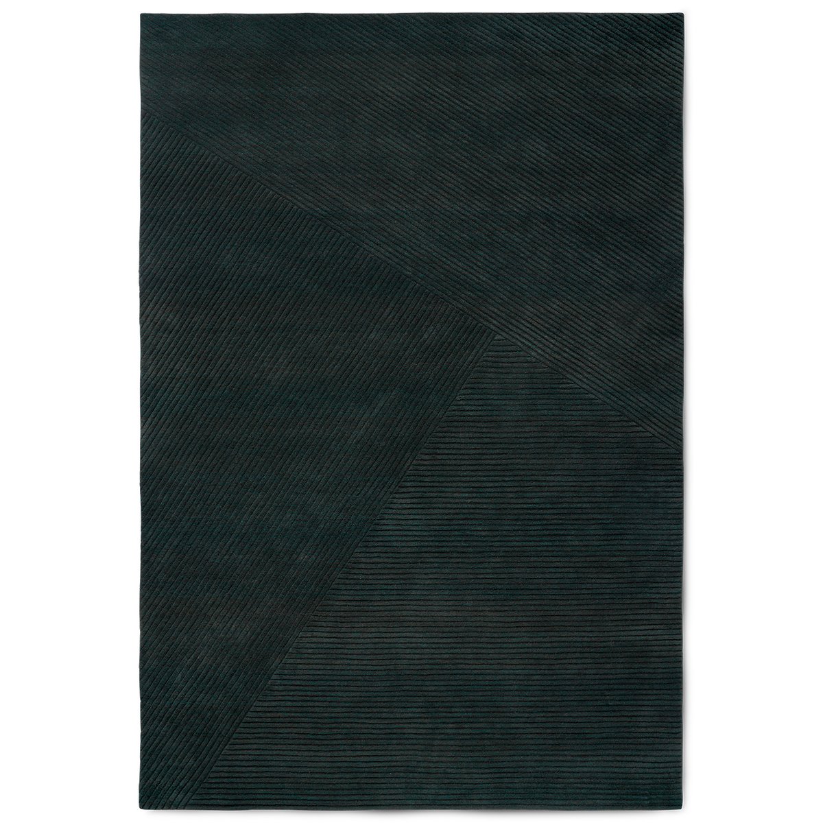 Northern Row rug large 200x300 cm Dark green | Scandinavian Design | Wool rugs | Green