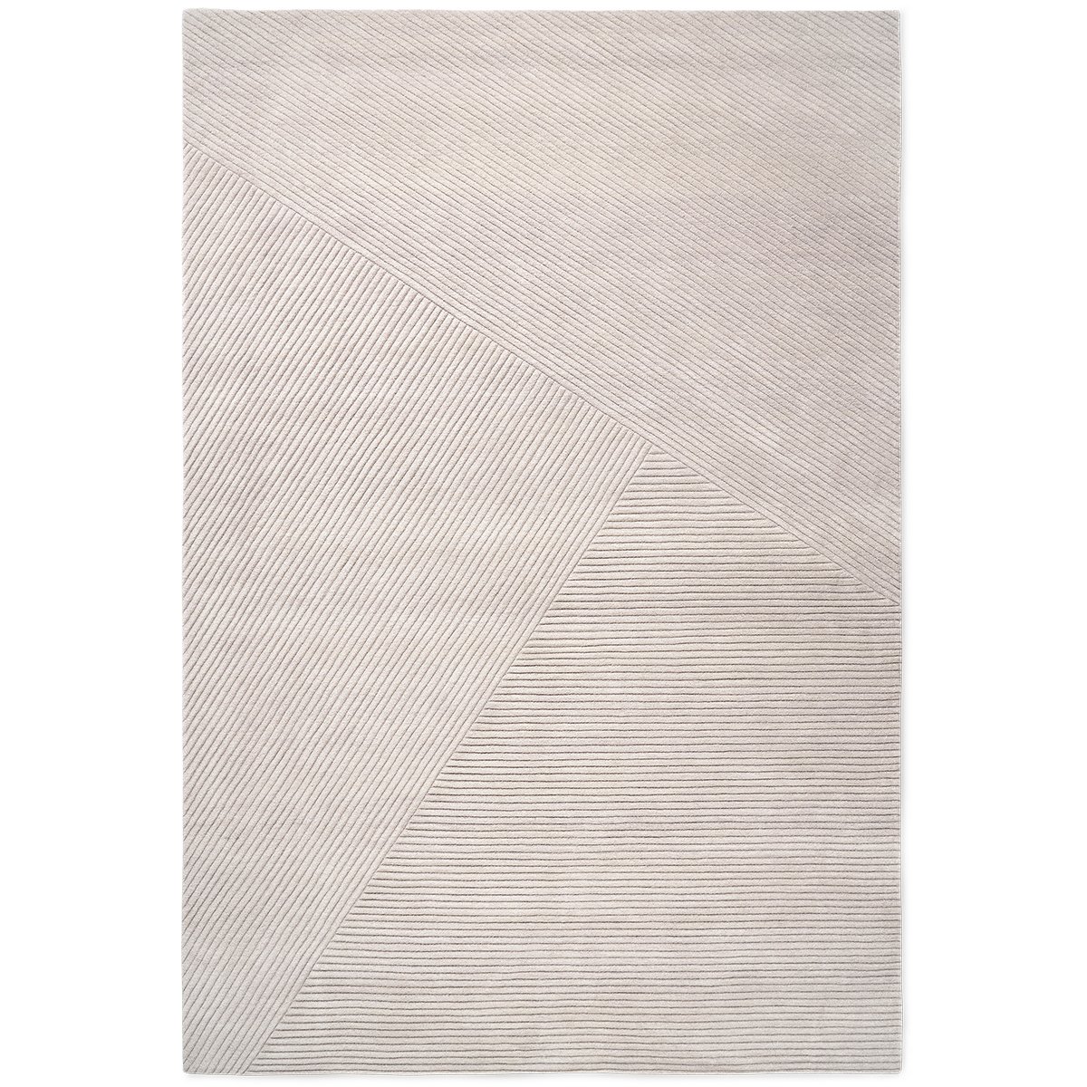 Northern Row rug large 200x300 cm Light grey | Scandinavian Design | Wool rugs | Grey
