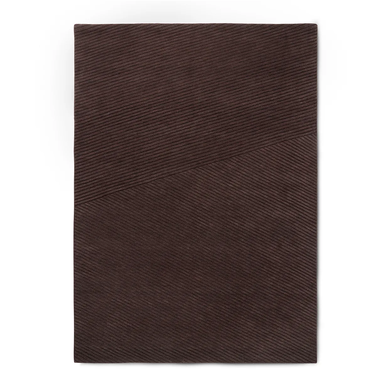 Northern Row rug medium 170x240 cm Dark-brown | Scandinavian Design | Wool rugs | Brown