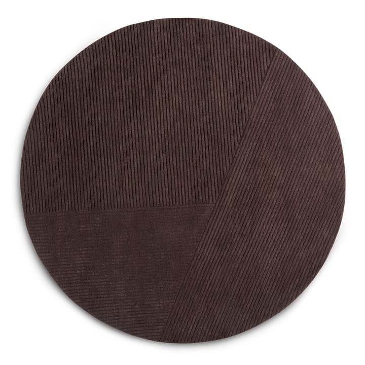 Row rug round  Ø200 cm - Dark-brown - Northern