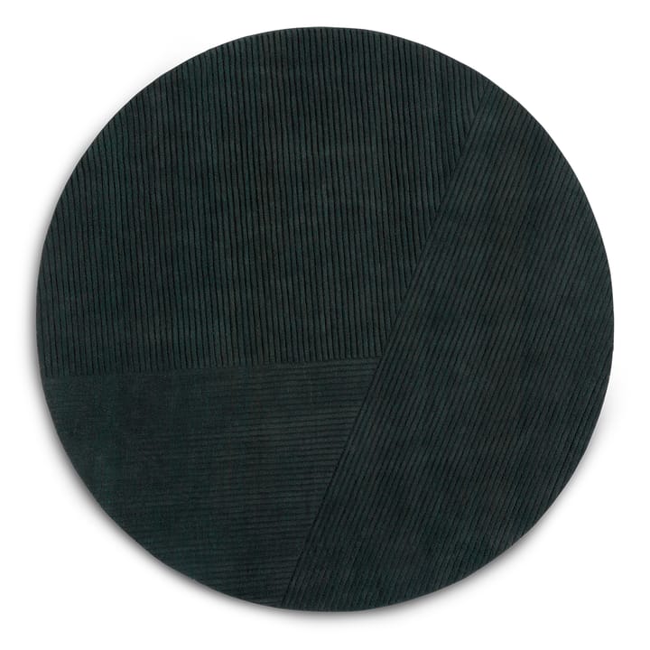 Row rug round  Ø200 cm - Dark green - Northern