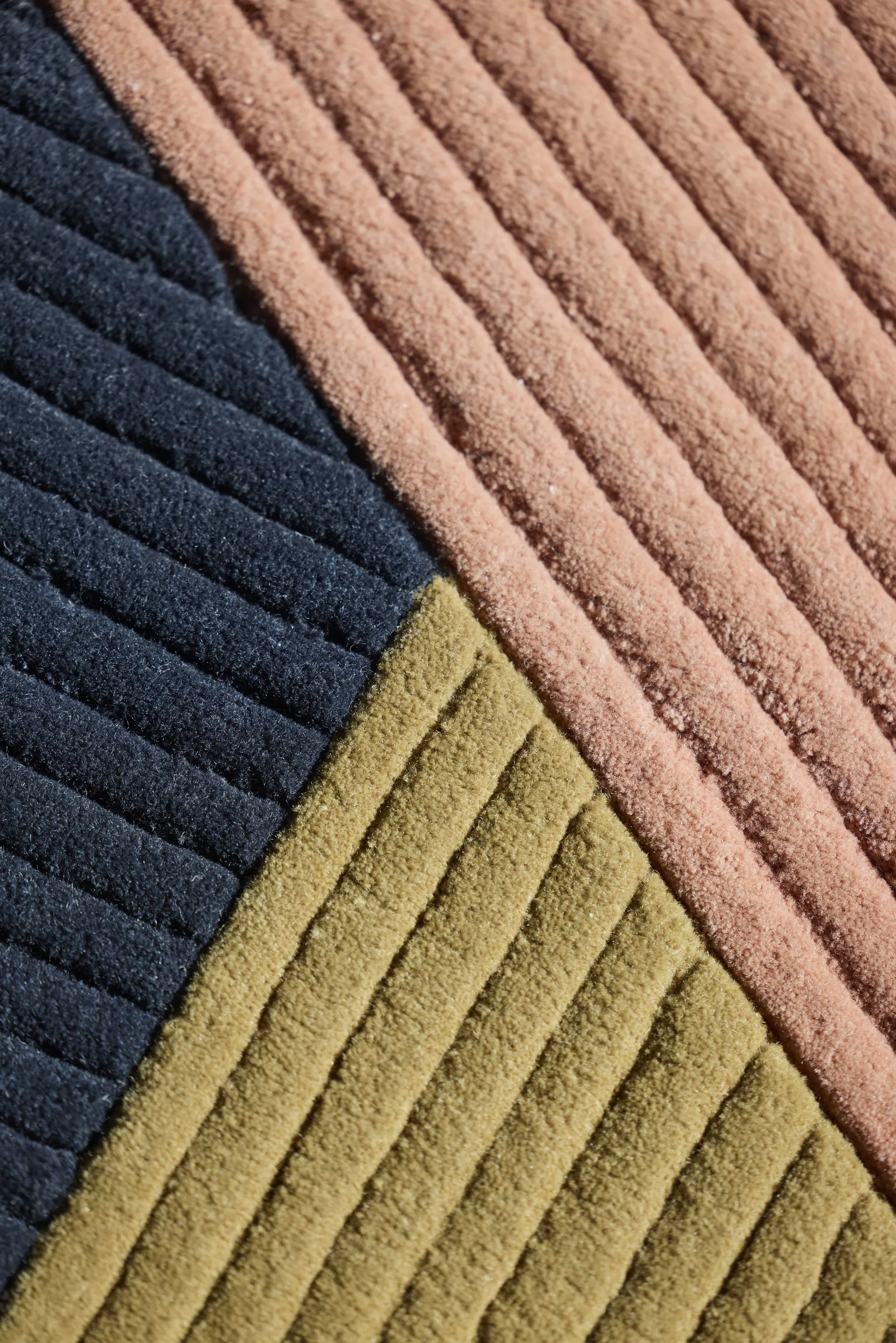 Row rug round Ø200 cm, Trio Northern