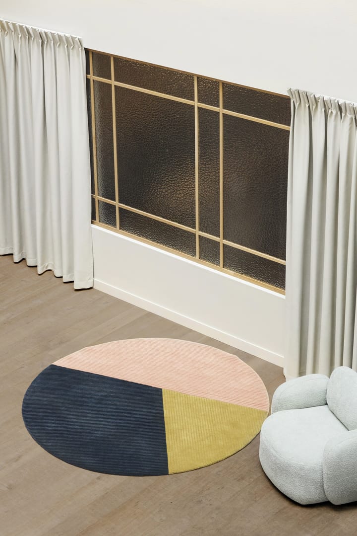 Row rug round Ø200 cm, Trio Northern