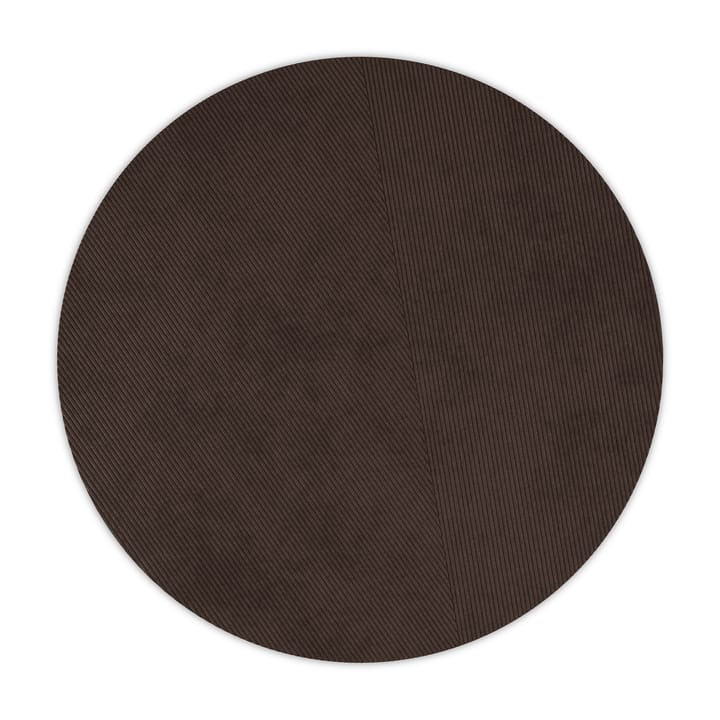 Row rug round Ø270 cm - Dark brown - Northern