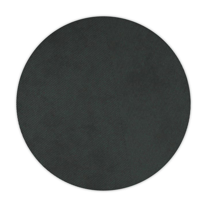 Row rug round Ø270 cm - Dark green - Northern