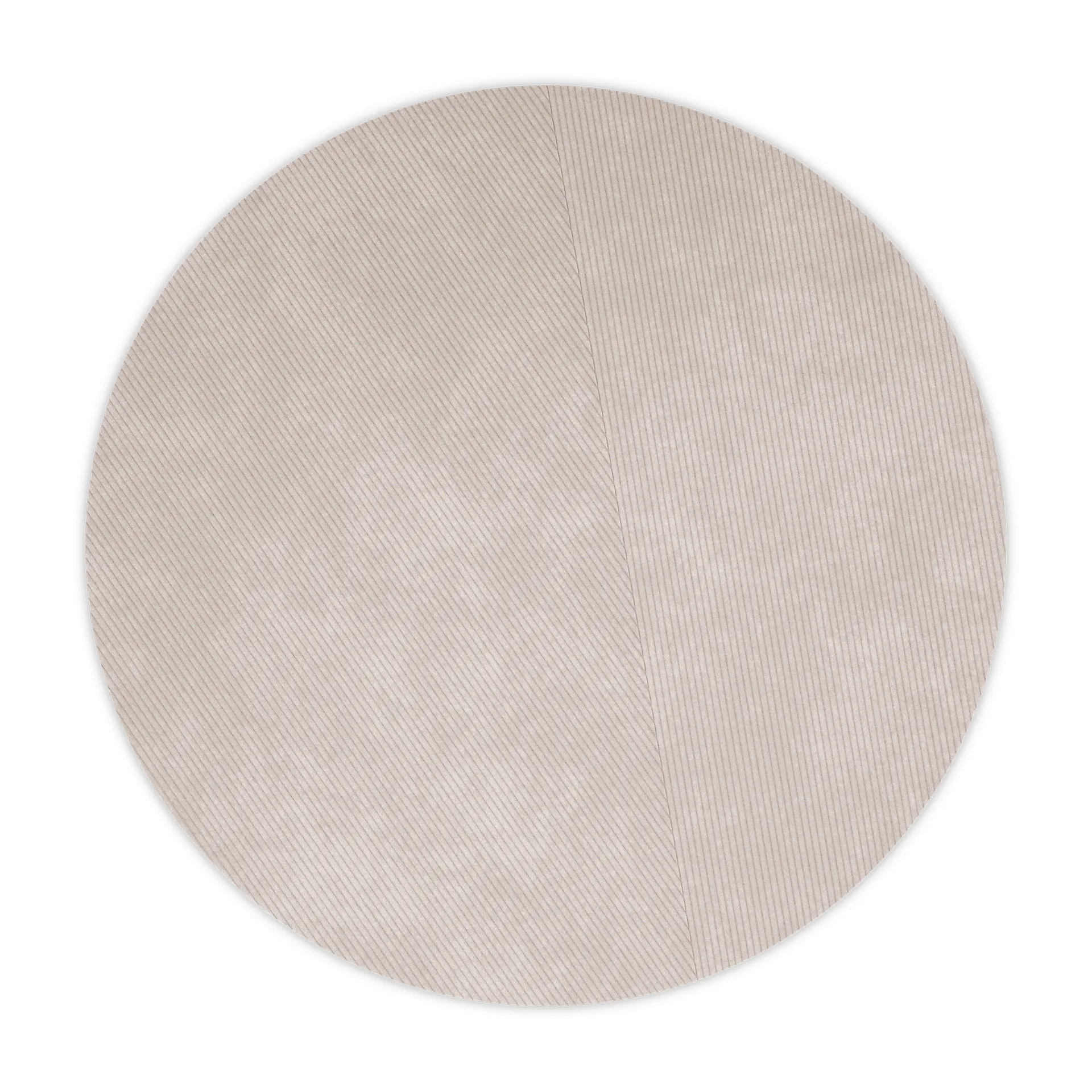 Row rug round Ø270 cm, Light grey Northern