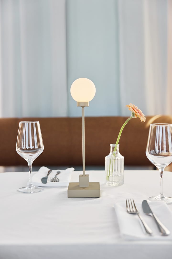 Snowball portable table lamp 33 cm, Grey beige Northern