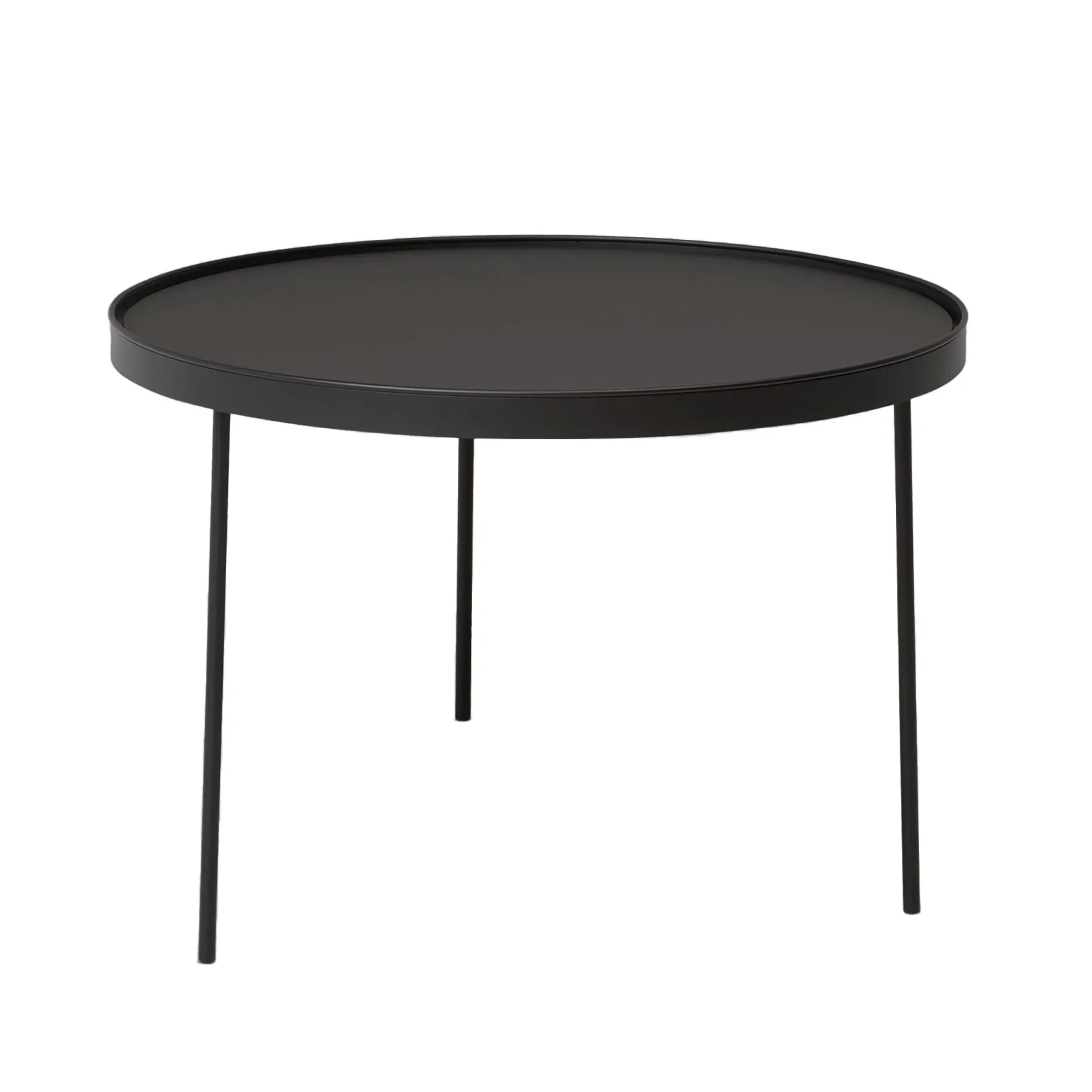 Stalk coffee table black large Ø74 cm H:50 cm,  Northern