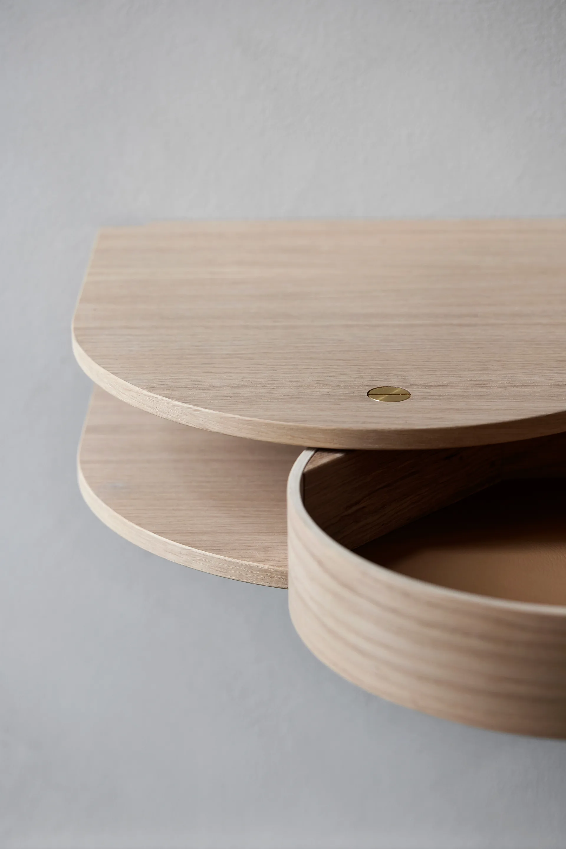 Valet drawer wall-hung small, Light oiled oak Northern