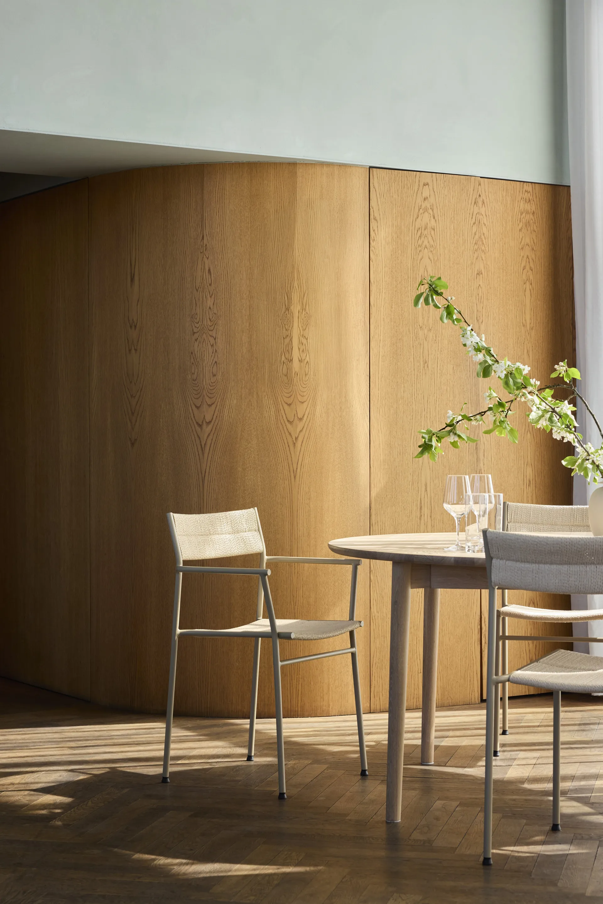 Vev chair, Grey beige-natural rope Northern