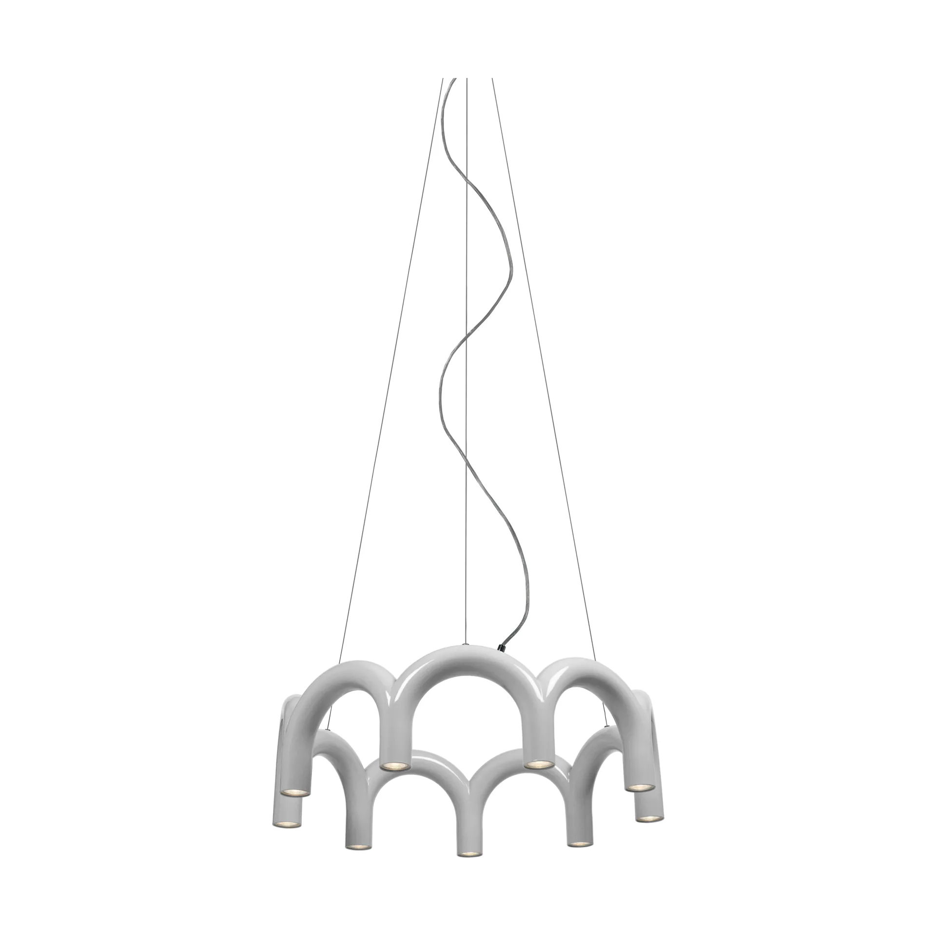 Arch circle pendant Ø76 cm, White, Ø76 cm Oblure