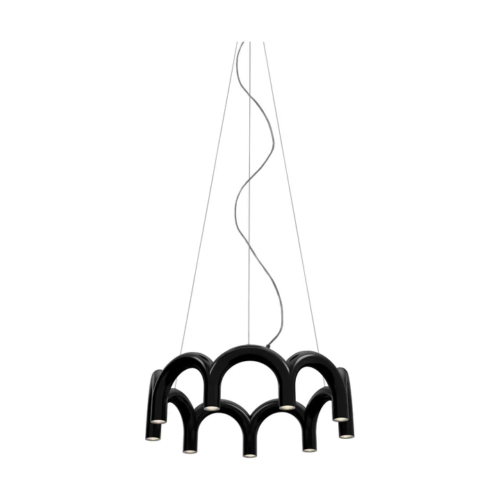 Arch circle pendant - Black, Ø76 cm - Oblure