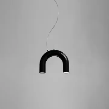 Arch single pendant lamp - Black, 25.5 cm - Oblure
