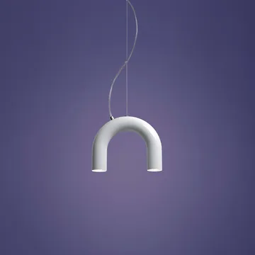Arch single pendant lamp - White, 25.5 cm - Oblure