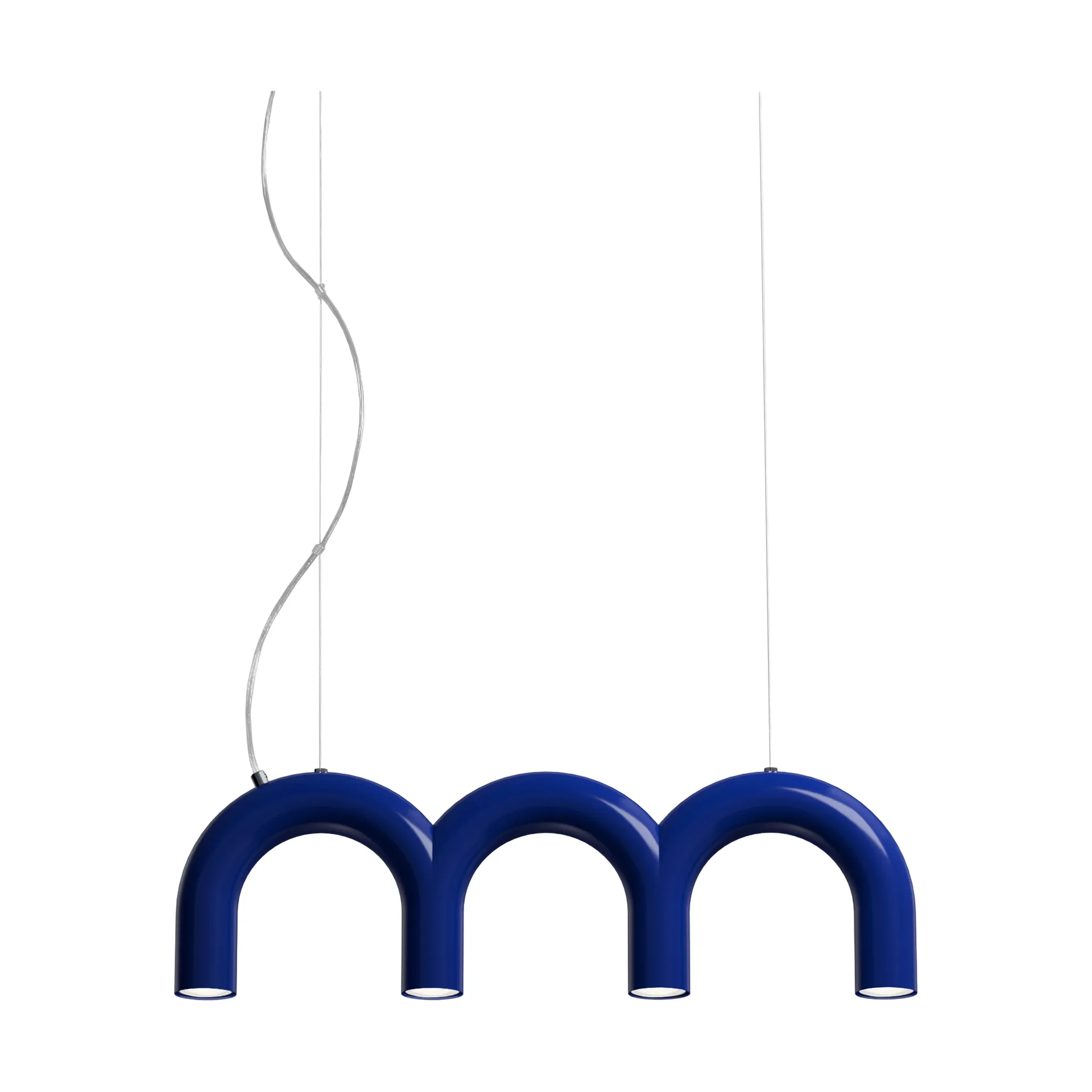 Arch Triplette pendant lamp, Blue, 65.6 cm Oblure