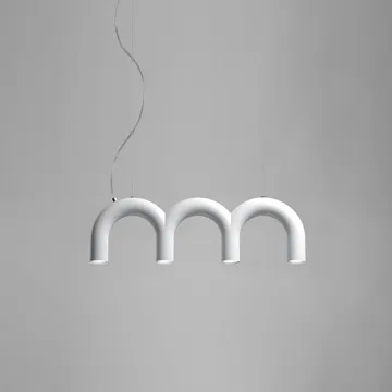 Arch Triplette pendant lamp - White, 65.6 cm - Oblure