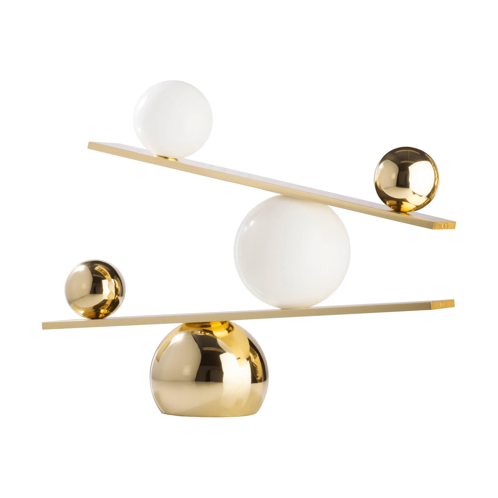 Balance table lamp, Brass, v2 Oblure