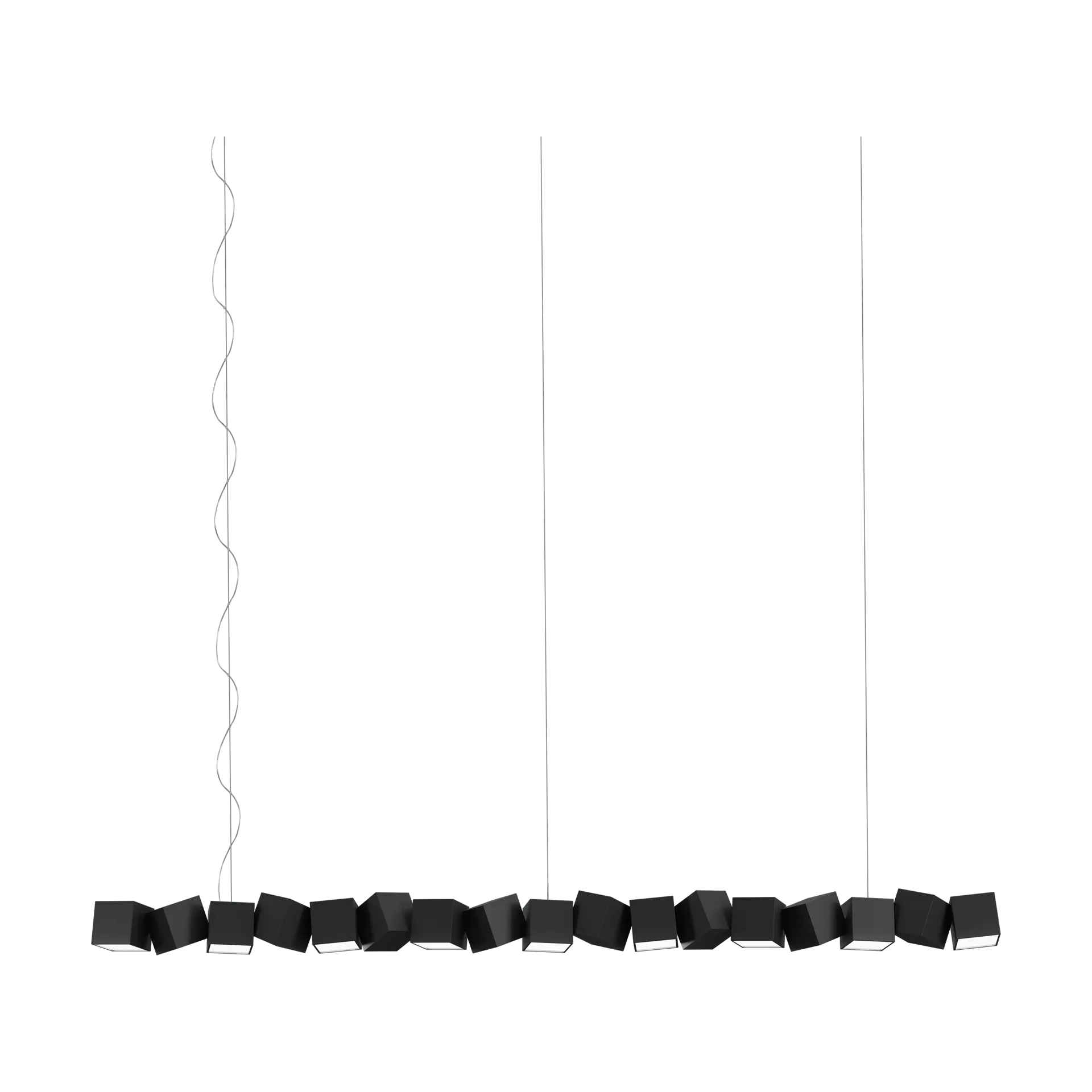 Blockchain system 17 pendant, Black Oblure