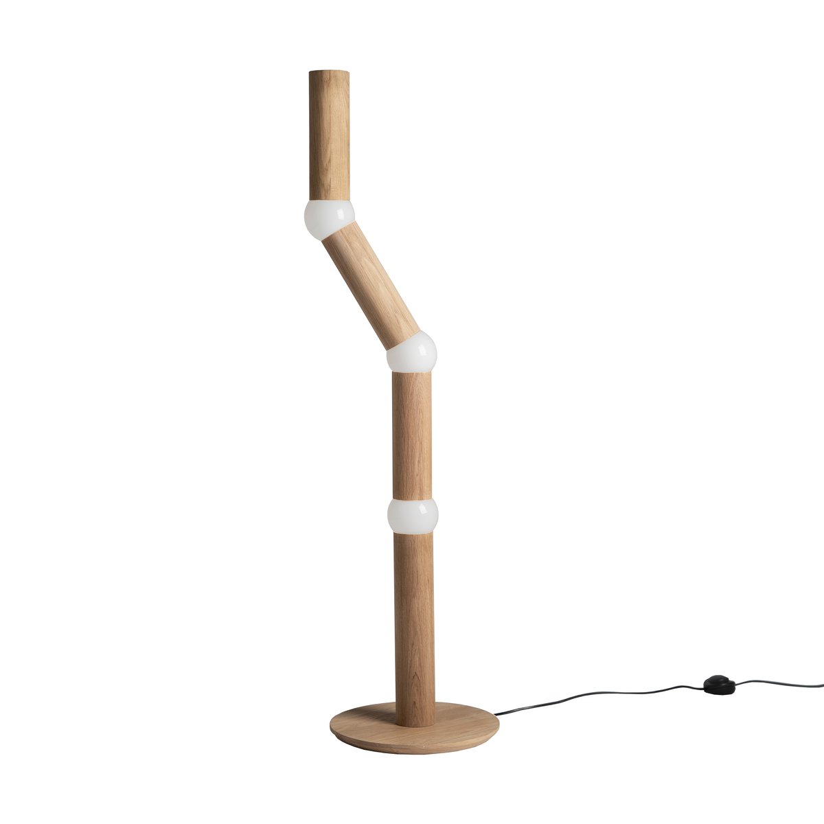 Oblure Lightbone floor lamp 124.3 cm Natural oak | Scandinavian Design | Floor lamps | Brown