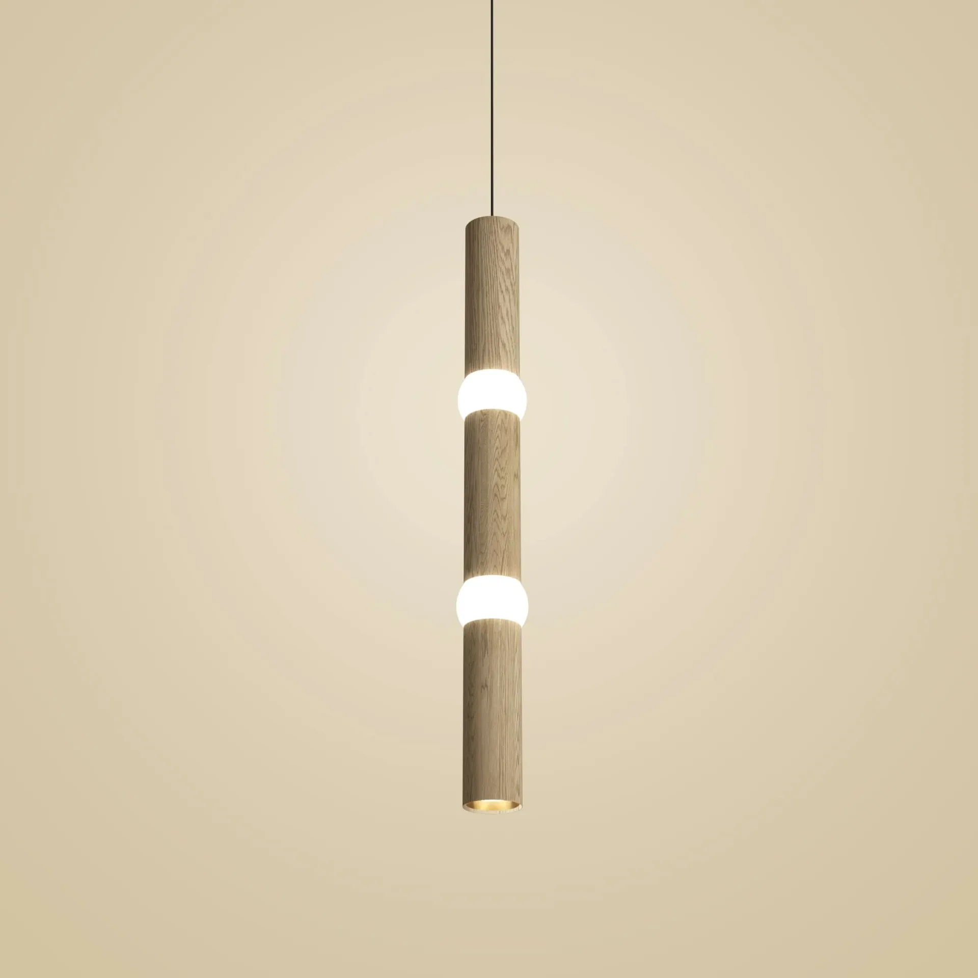 Lightbone pendant lamp, Large 83.6 cm, natural oak Oblure