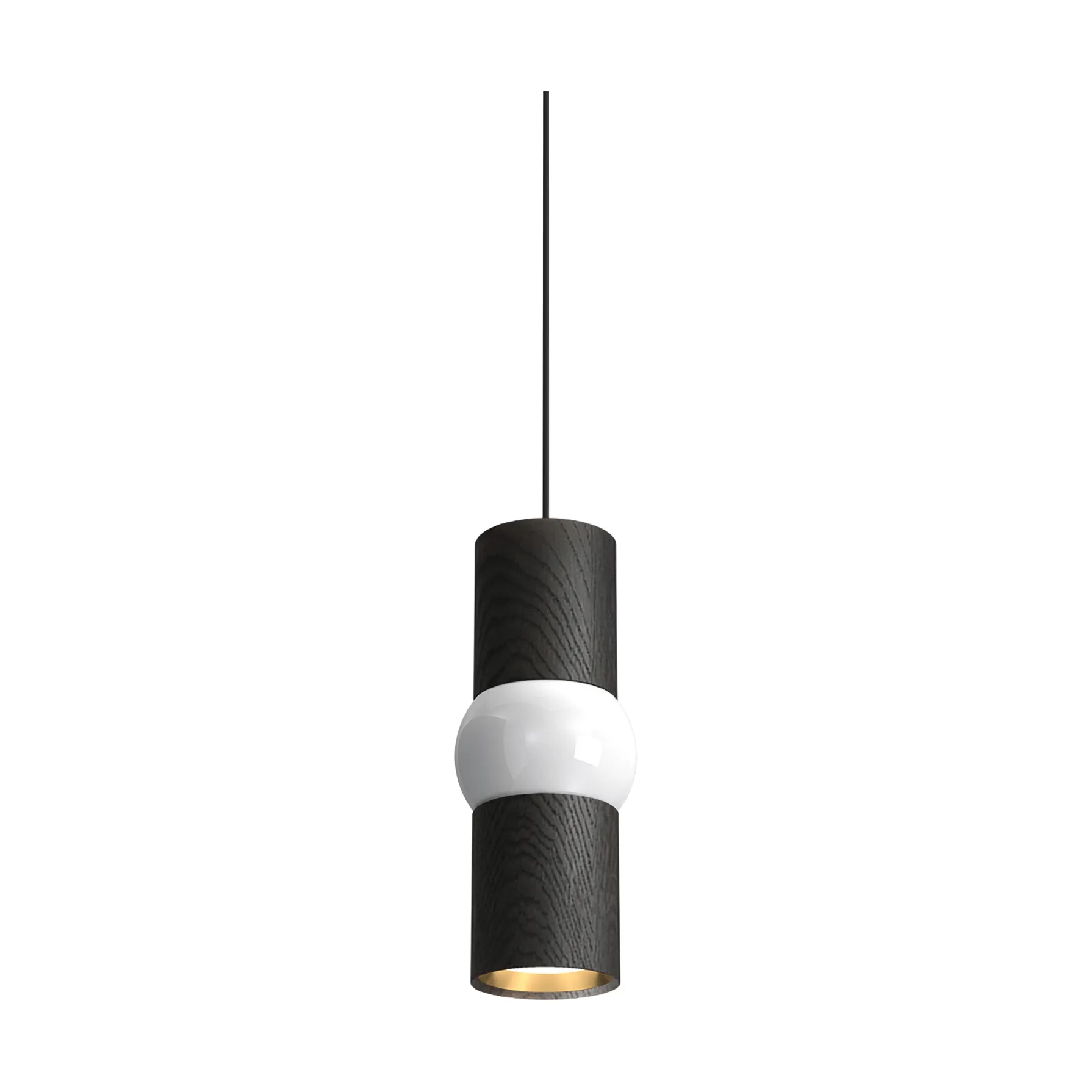 Lightbone pendant lamp, Small 24 cm, black oak Oblure