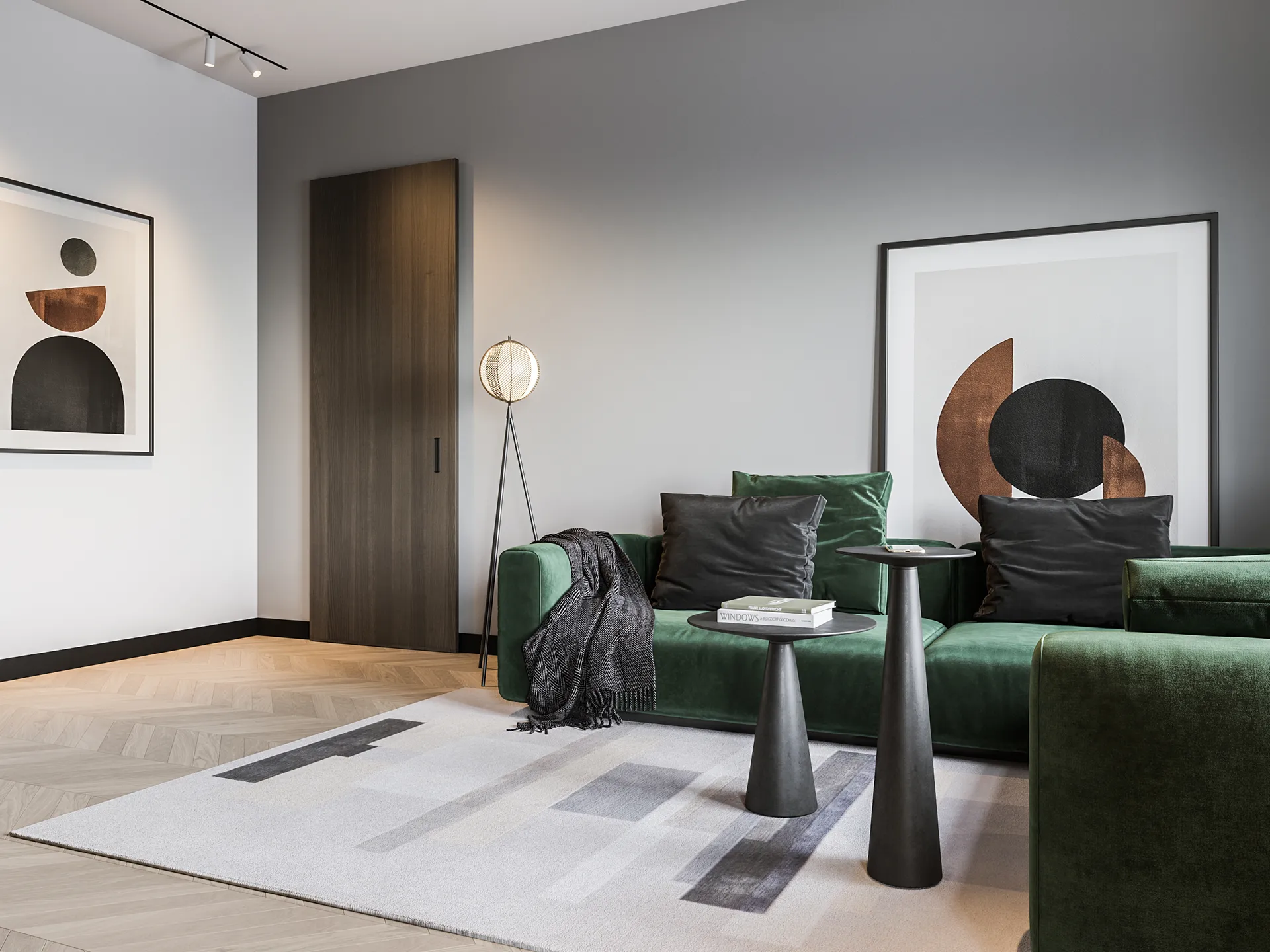 Mondo floor lamp 153 cm, Black Oblure