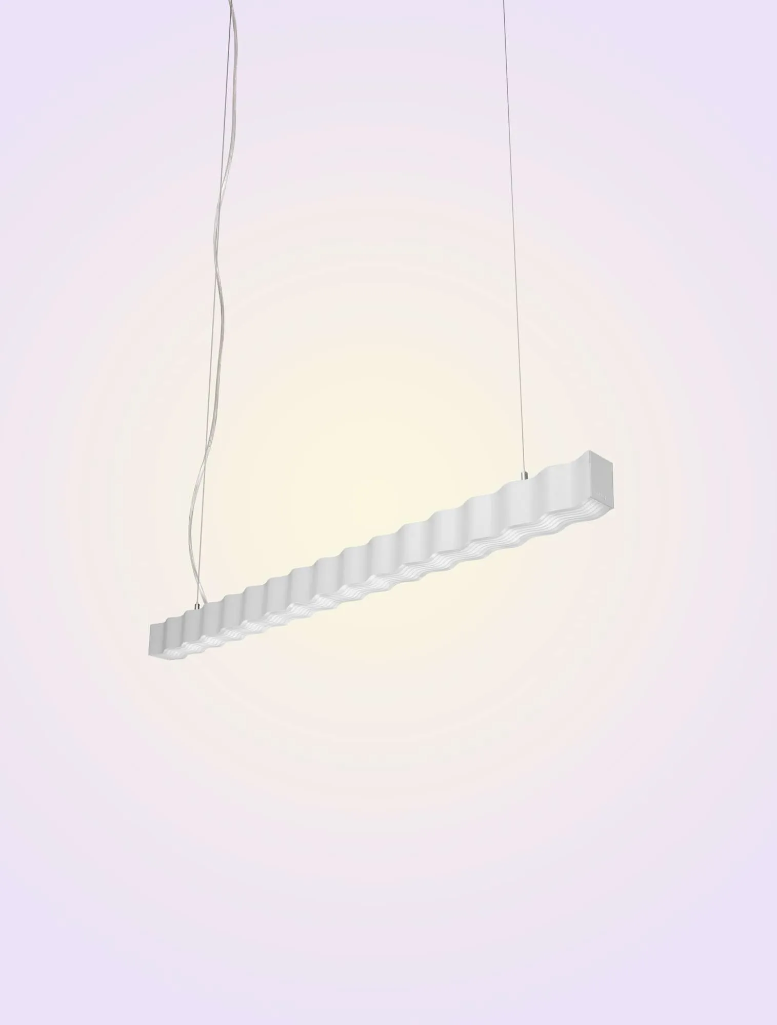 Superwave pendant lamp, White Oblure