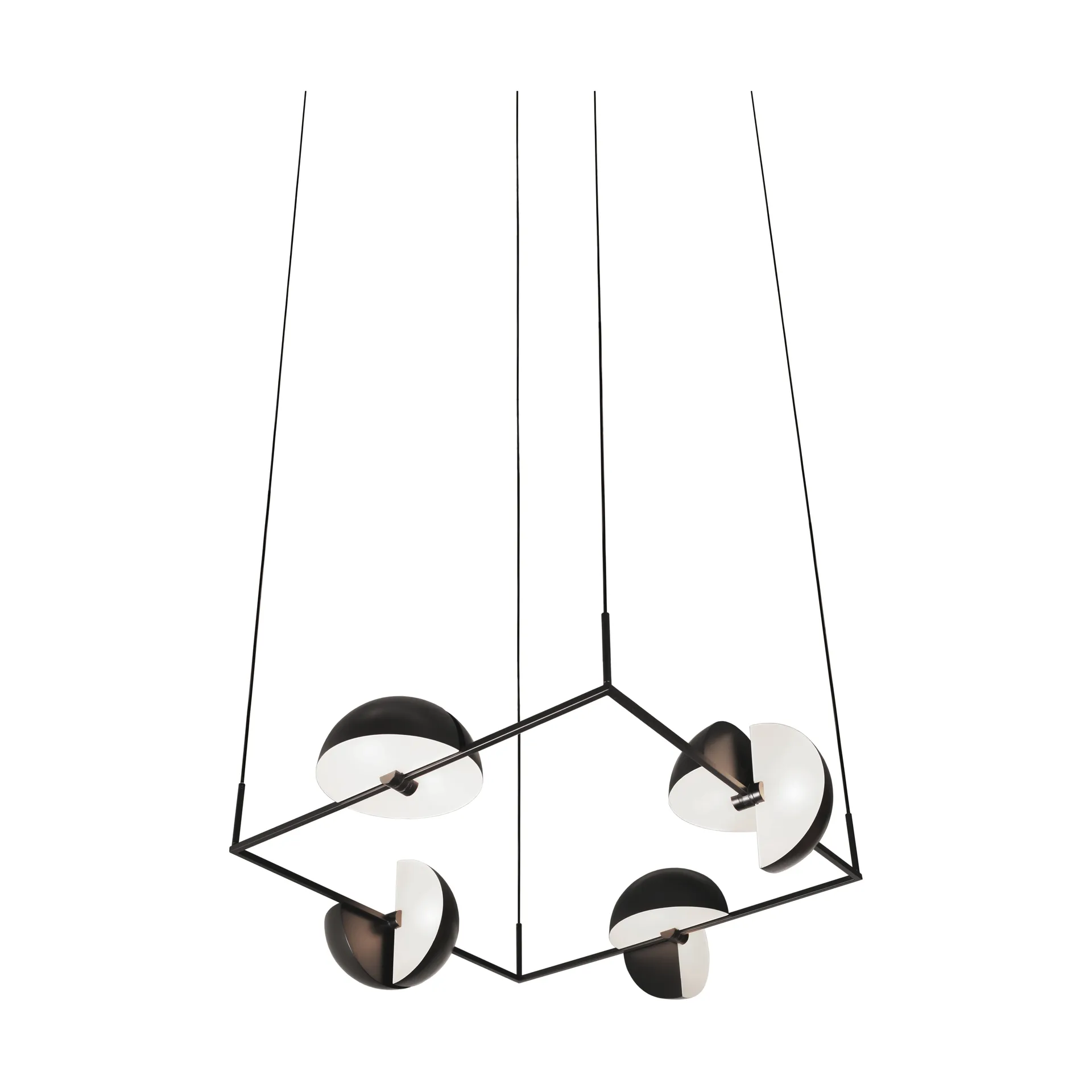 Trapeze quartet pendant 113.5x113.5 cm, Black Oblure