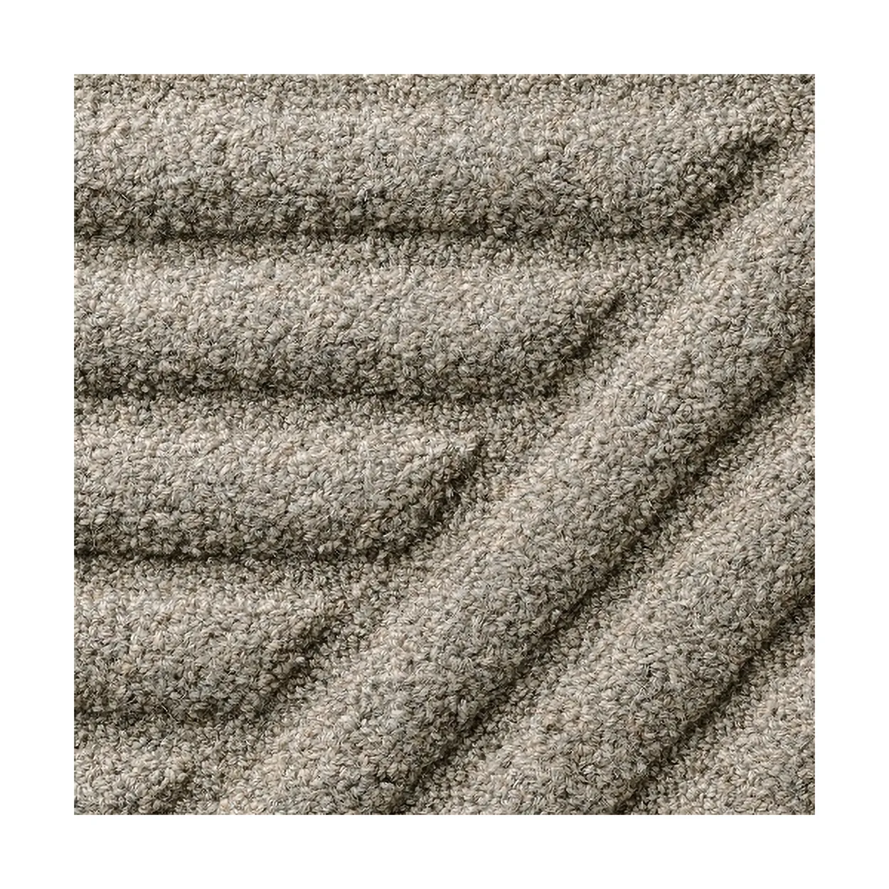 Ogeborg ODC Zen Turn wool carpet NW104, 250x250 cm | Scandinavian Design | Fringe & Deep pile rugs | Grey