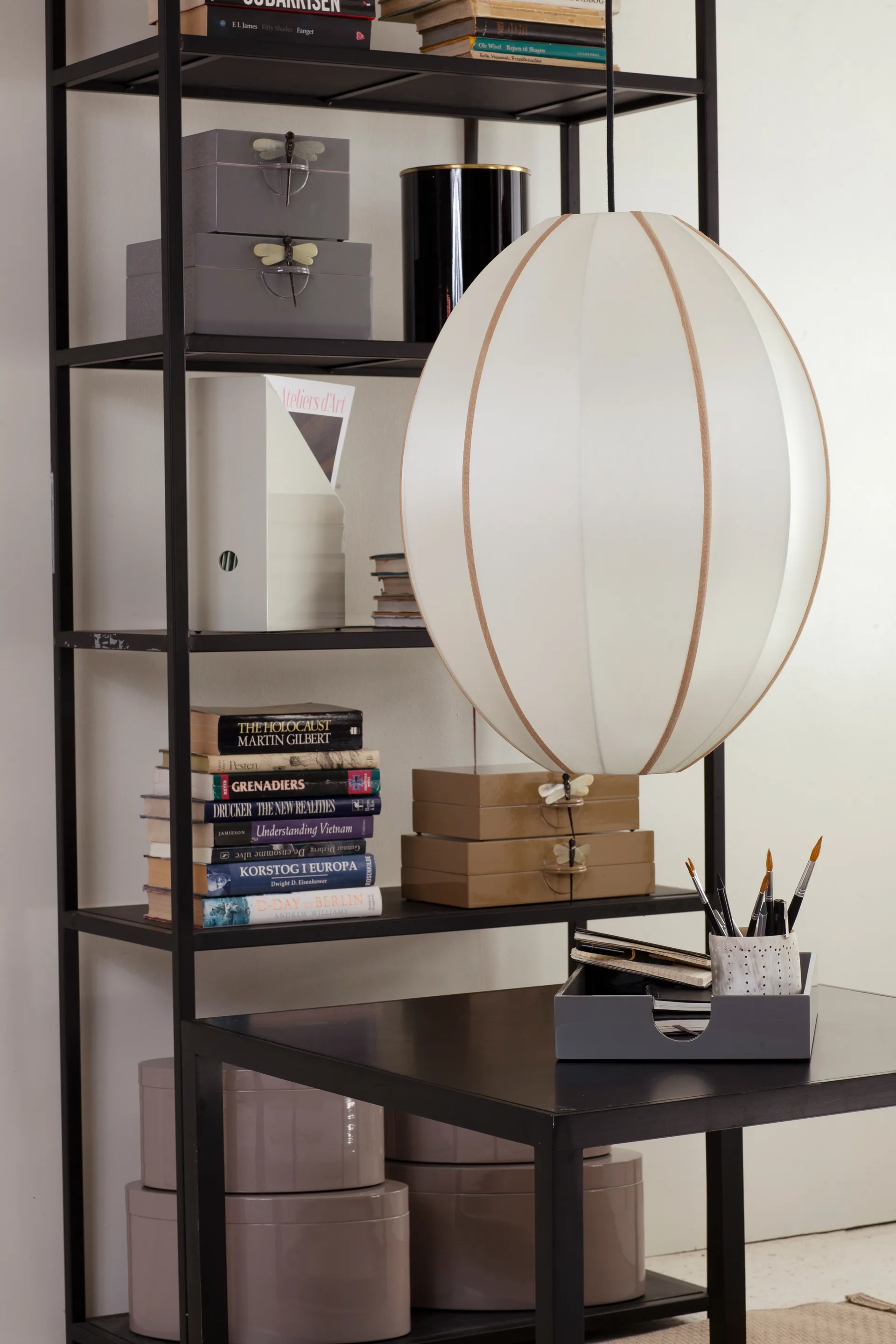 Indochina Classic Oval L lamp shade, Offwhite-amber Oi Soi Oi