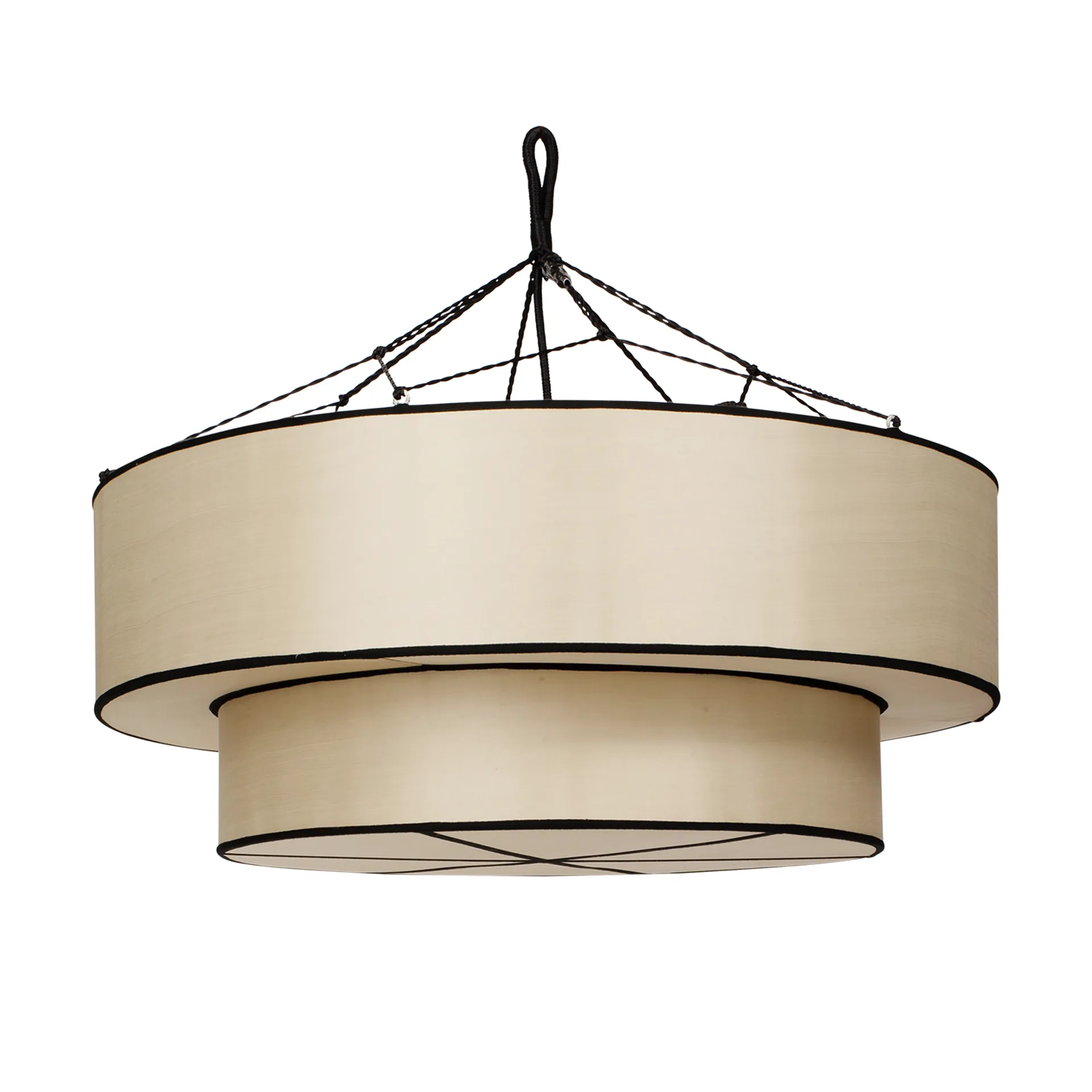 Indochina Classic Tophat lamp shade, Kit-black Oi Soi Oi