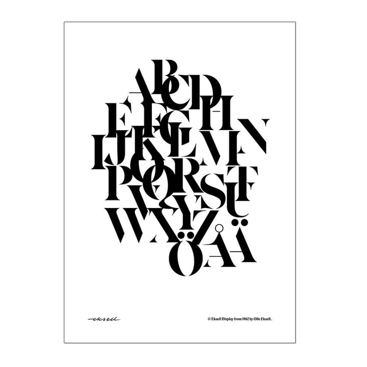 Eksell typography poster - mix - Olle Eksell