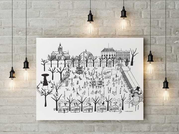 Kungsträdgården poster, 50x70 cm Olle Eksell