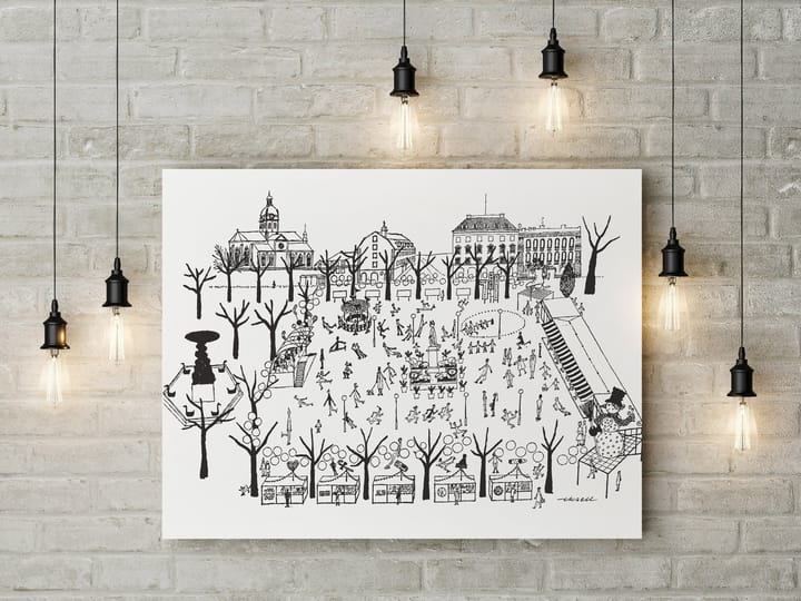 Kungsträdgården poster - 50x70 cm - Olle Eksell