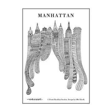 Manhattan poster - 50x70 cm - Olle Eksell