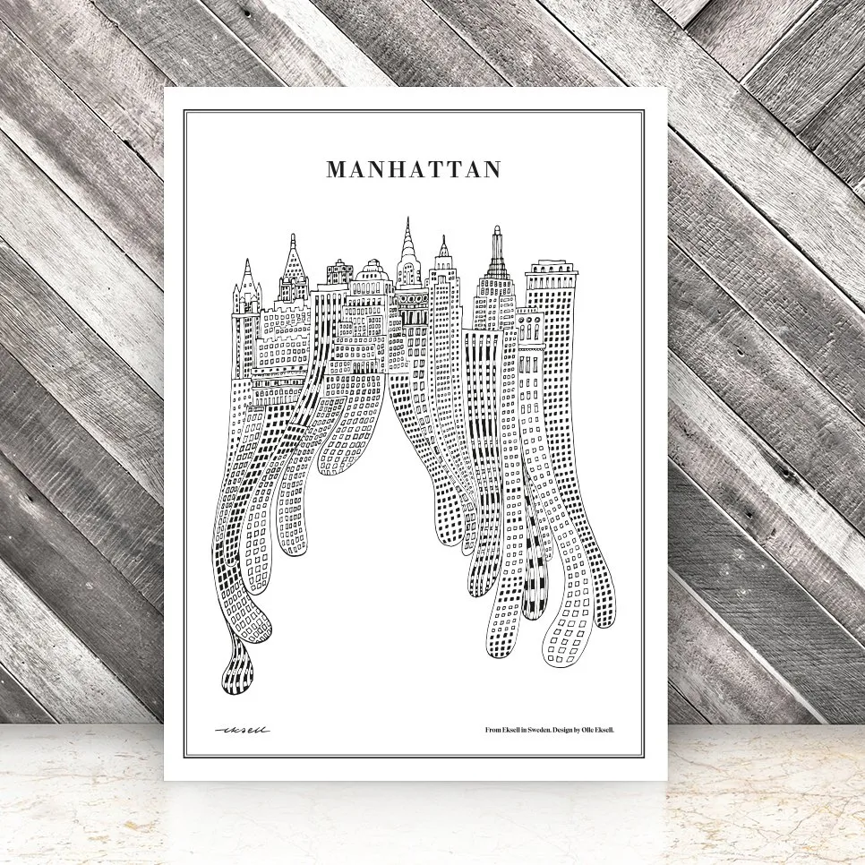 Manhattan poster, 50x70 cm Olle Eksell