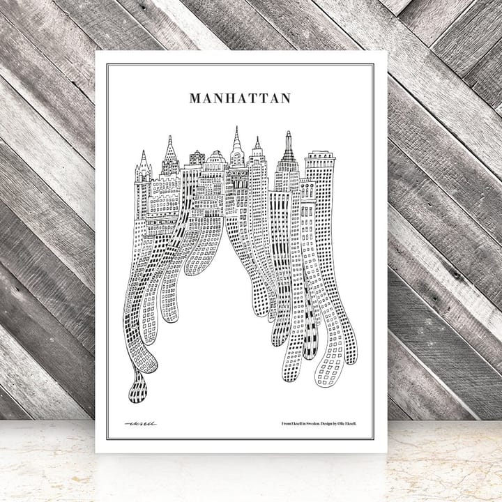 Manhattan poster - 50x70 cm - Olle Eksell