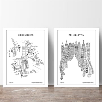 Manhattan poster - 50x70 cm - Olle Eksell