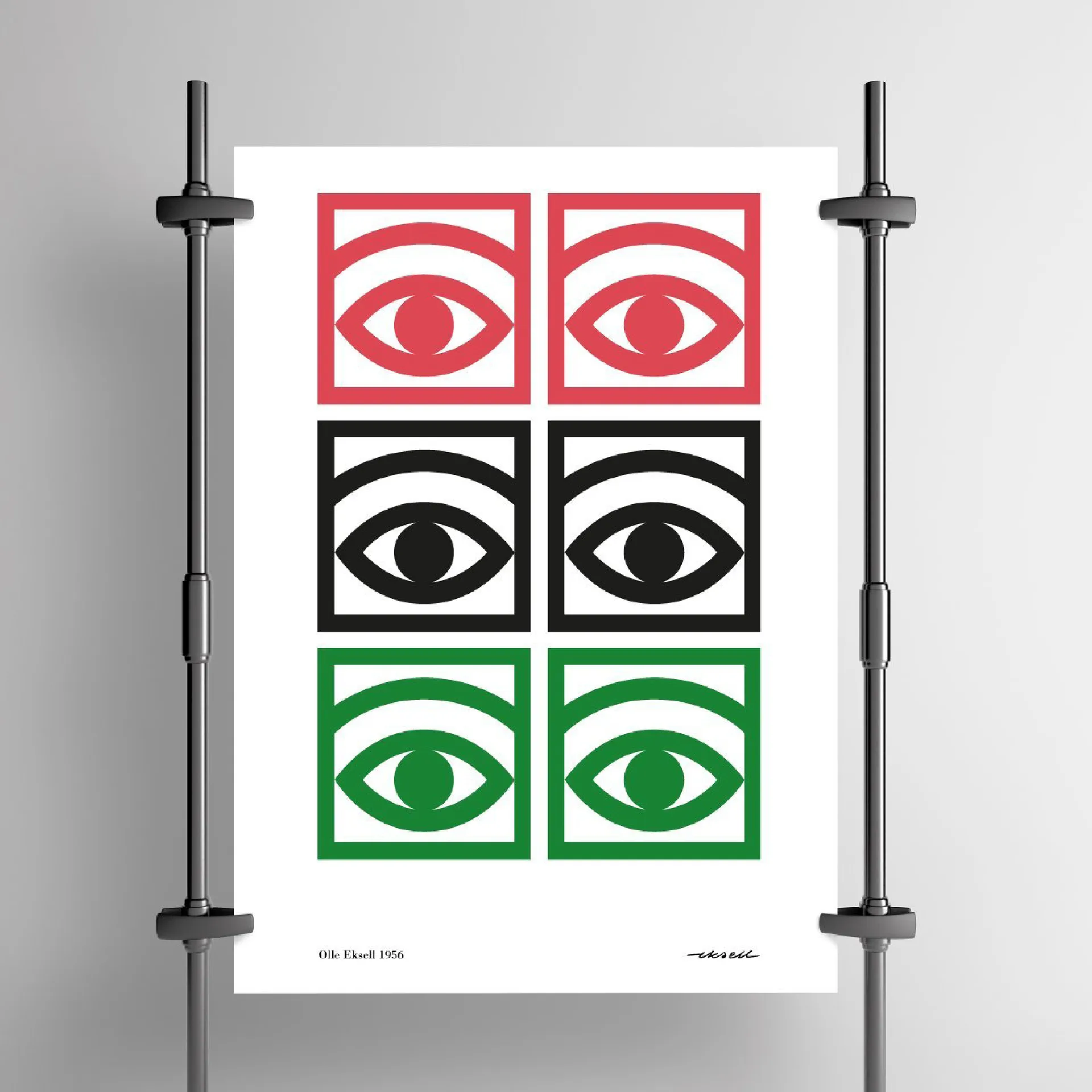 Ögon color poster, 50x70 cm Olle Eksell