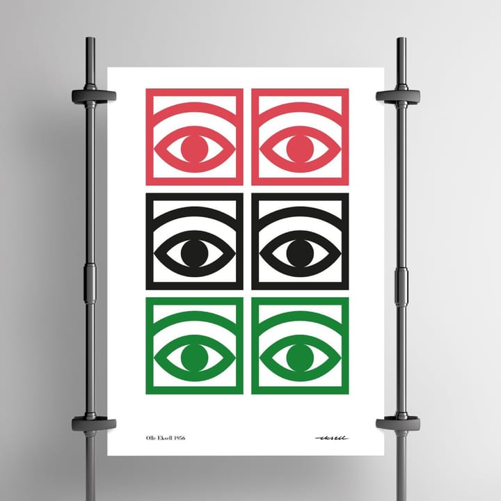 Ögon color poster, 50x70 cm Olle Eksell