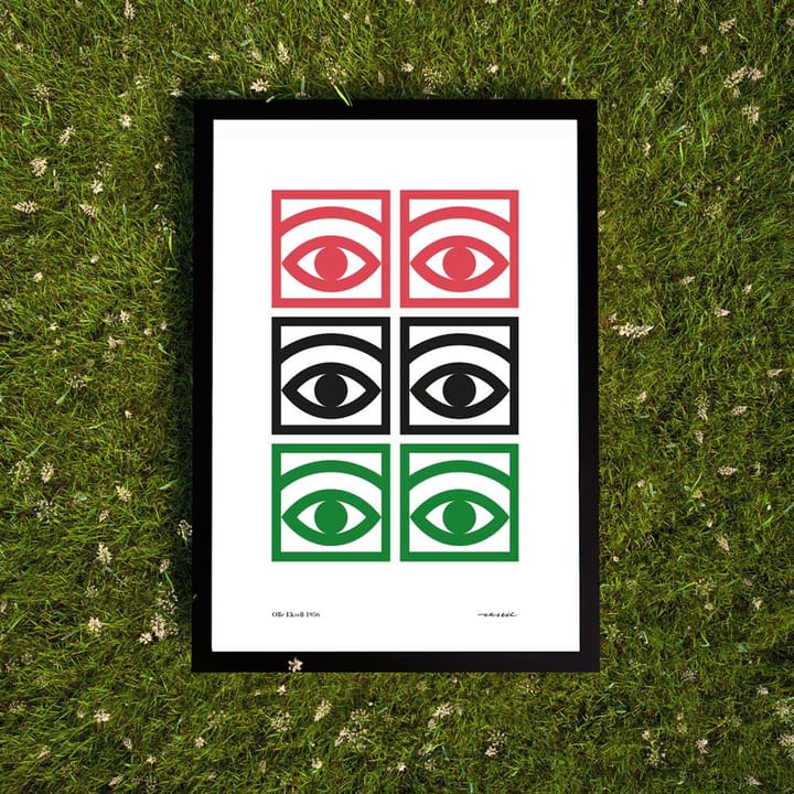 Ögon color poster, 50x70 cm Olle Eksell
