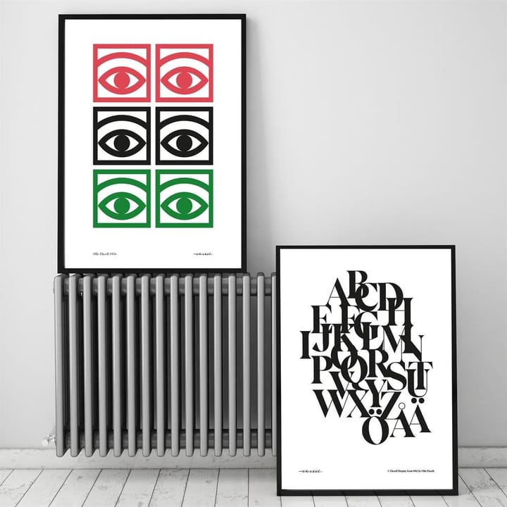 Ögon color poster, 50x70 cm Olle Eksell